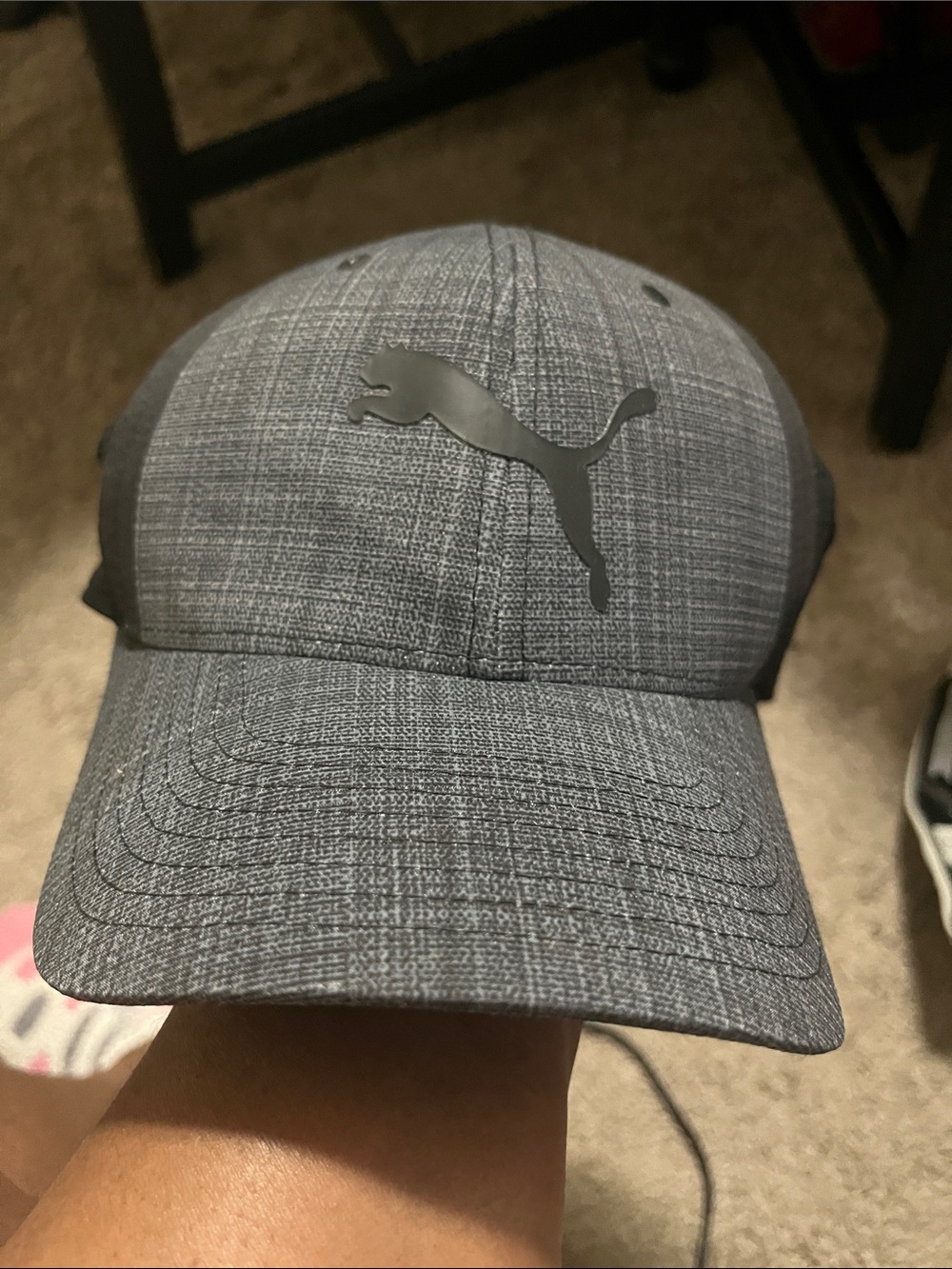 Puma Gray and Black Heathered Performance Cap